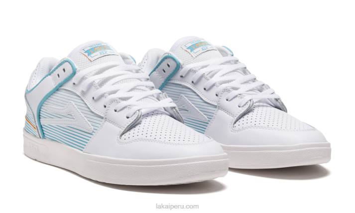 blanco 6XTR277Lakai zapatos de skate de cuero galés telford low x rob - Imagen 2
