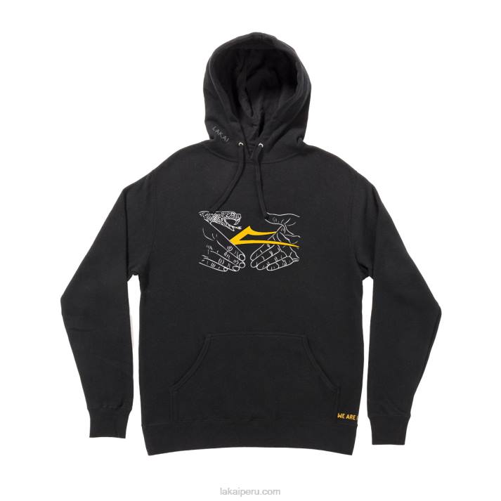 negro 6XTR354Lakai los agoreros sacuden la llamarada sudadera con capucha - Imagen 1