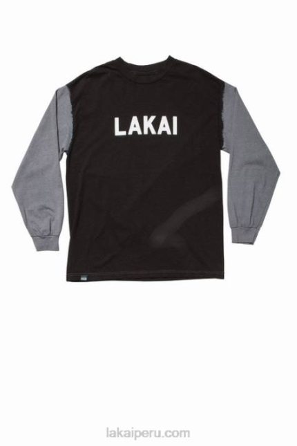 negro 6XTR324Lakai camiseta manga larga teñida sloane